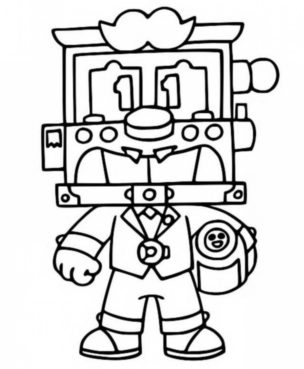 Tempting coloring book thunder from brawl stars