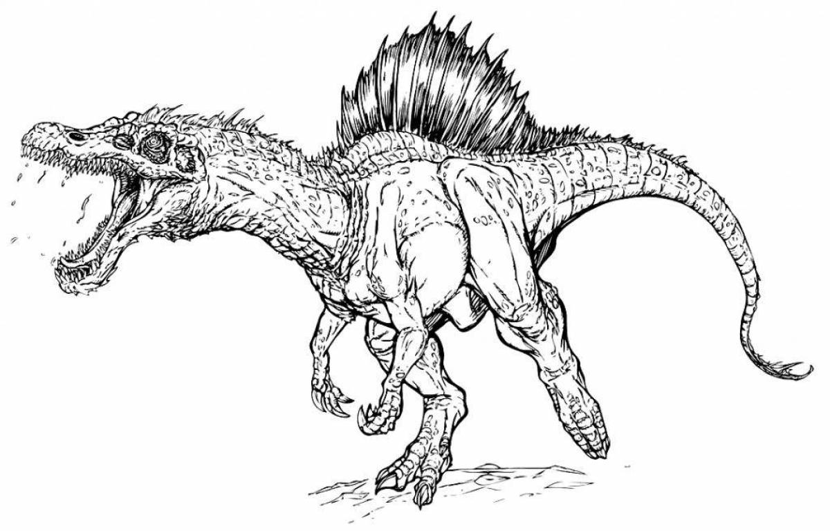 Впечатляющая раскраска динозавры юрского периода