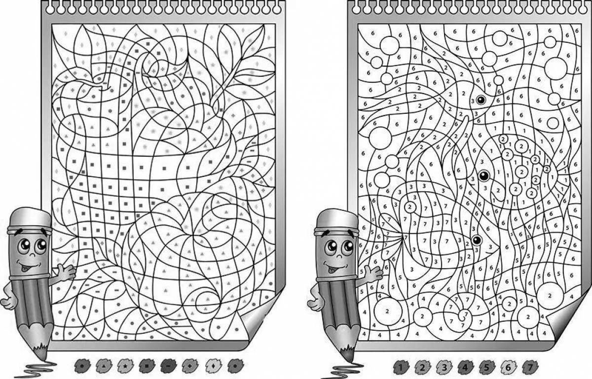 Intriguing cage coloring game