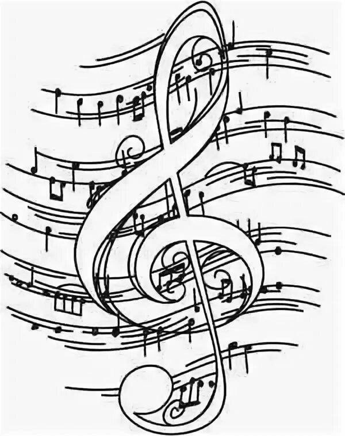 Glitter treble clear coloring page