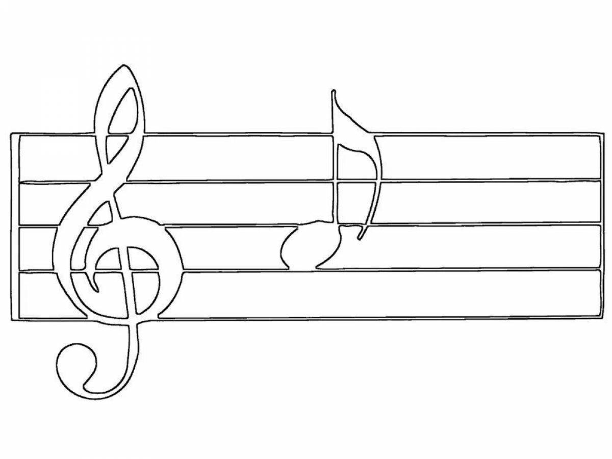 Music notes and treble clef #5