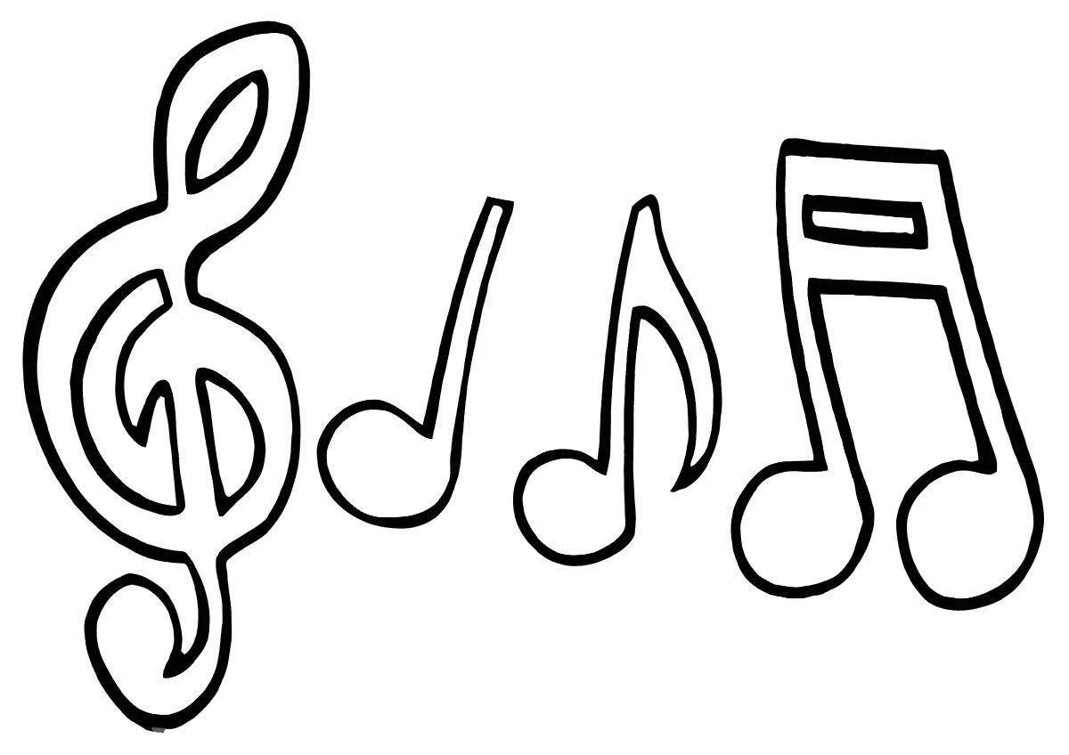 Music notes and treble clef #8