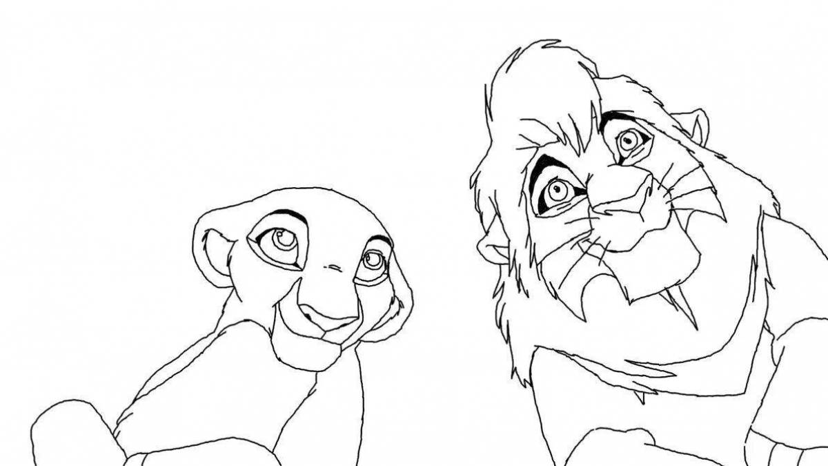Photo Great lion king coloring book