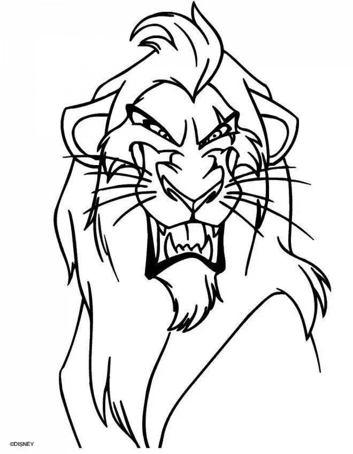 Awesome lion king coloring page
