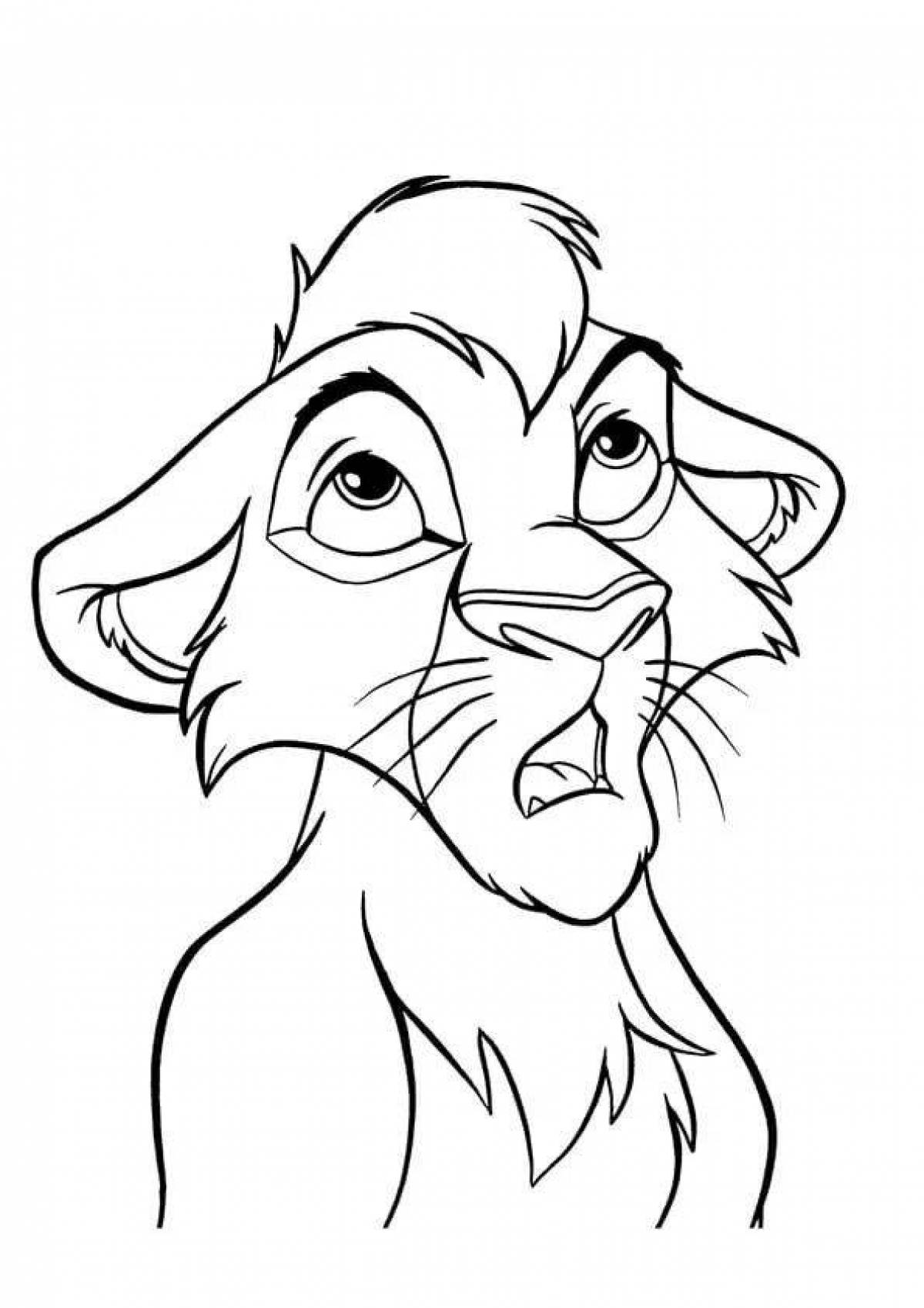 Grand lion king coloring page