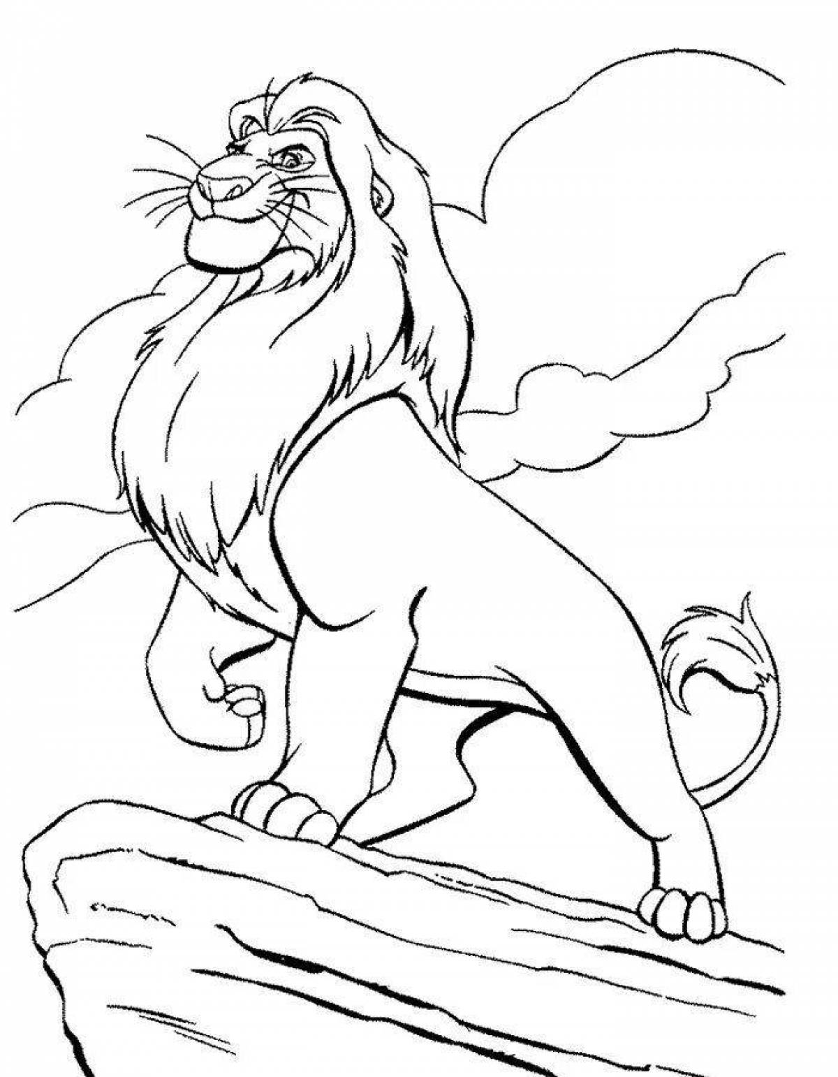 Splendor lion king coloring page