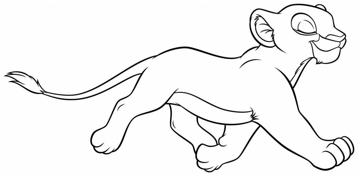 Glorious lion king coloring page