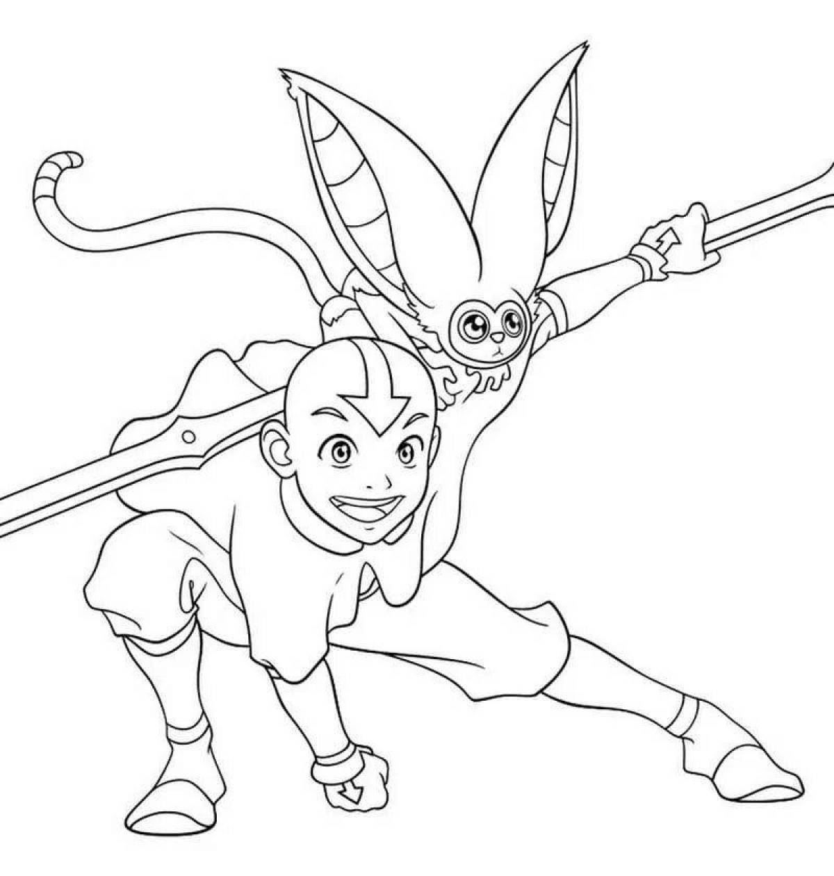 Coloring avatar jovial aang