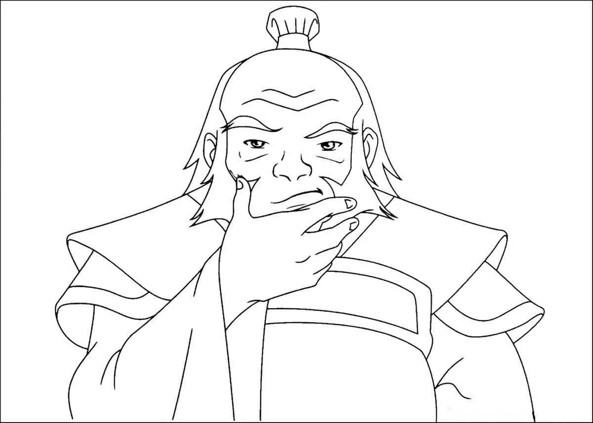 Coloring book funny aang avatar