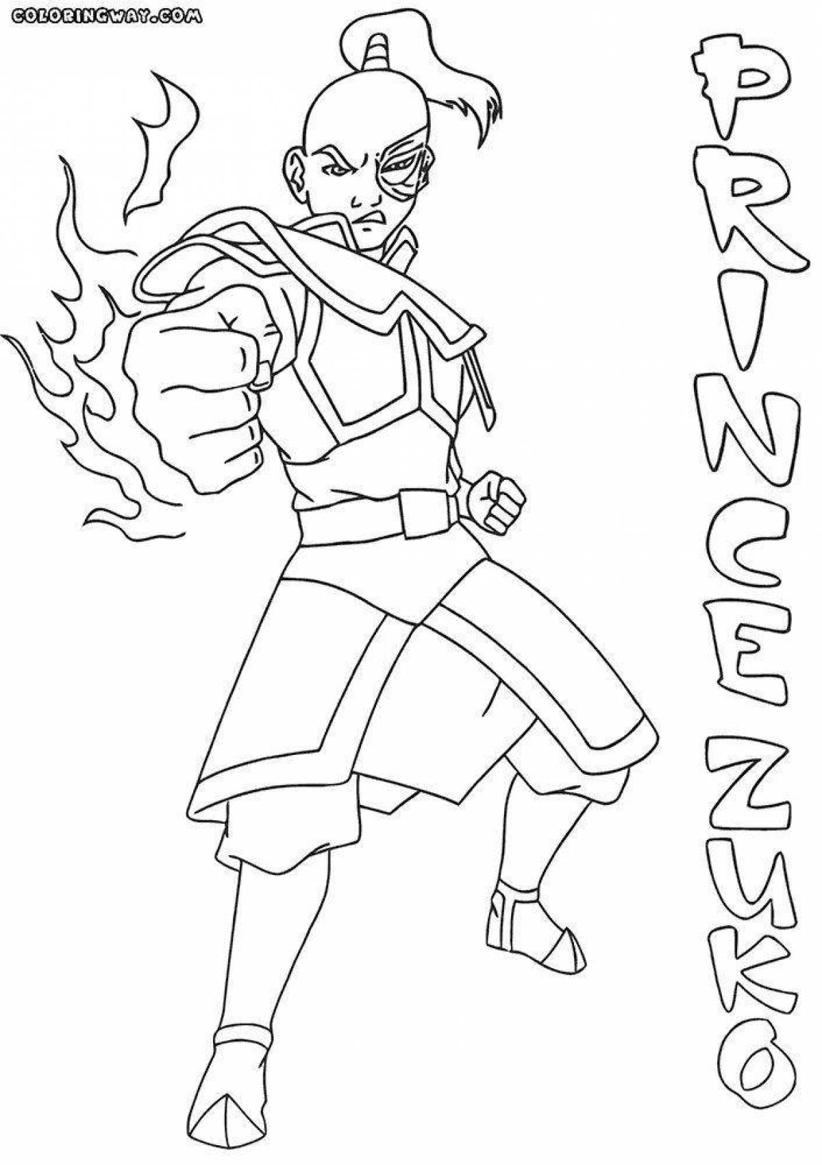 Photo Aang's avatar coloring page