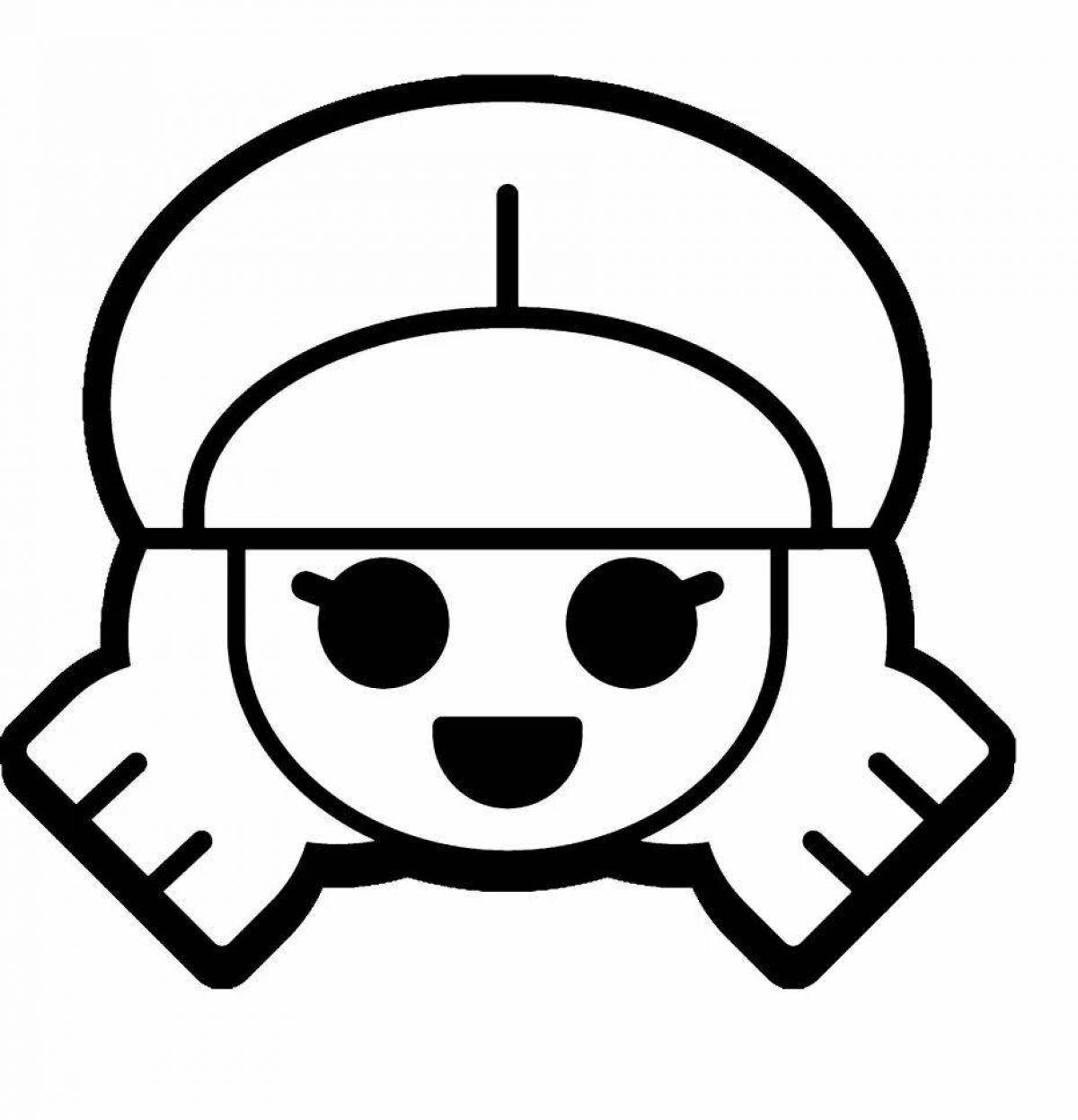 Intriguing coloring icons from brawl stars