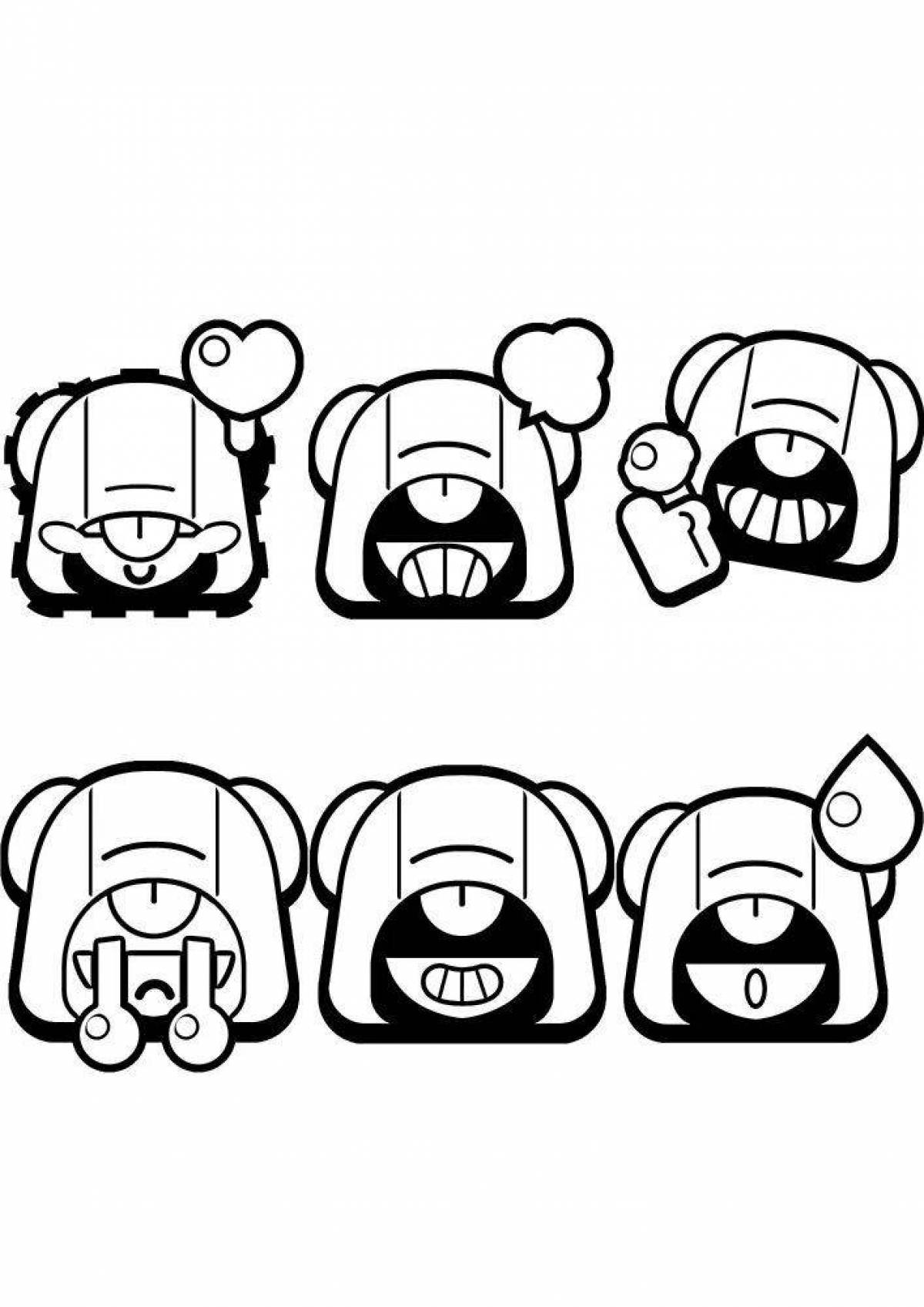 Brawl Stars Coloring Page Icons