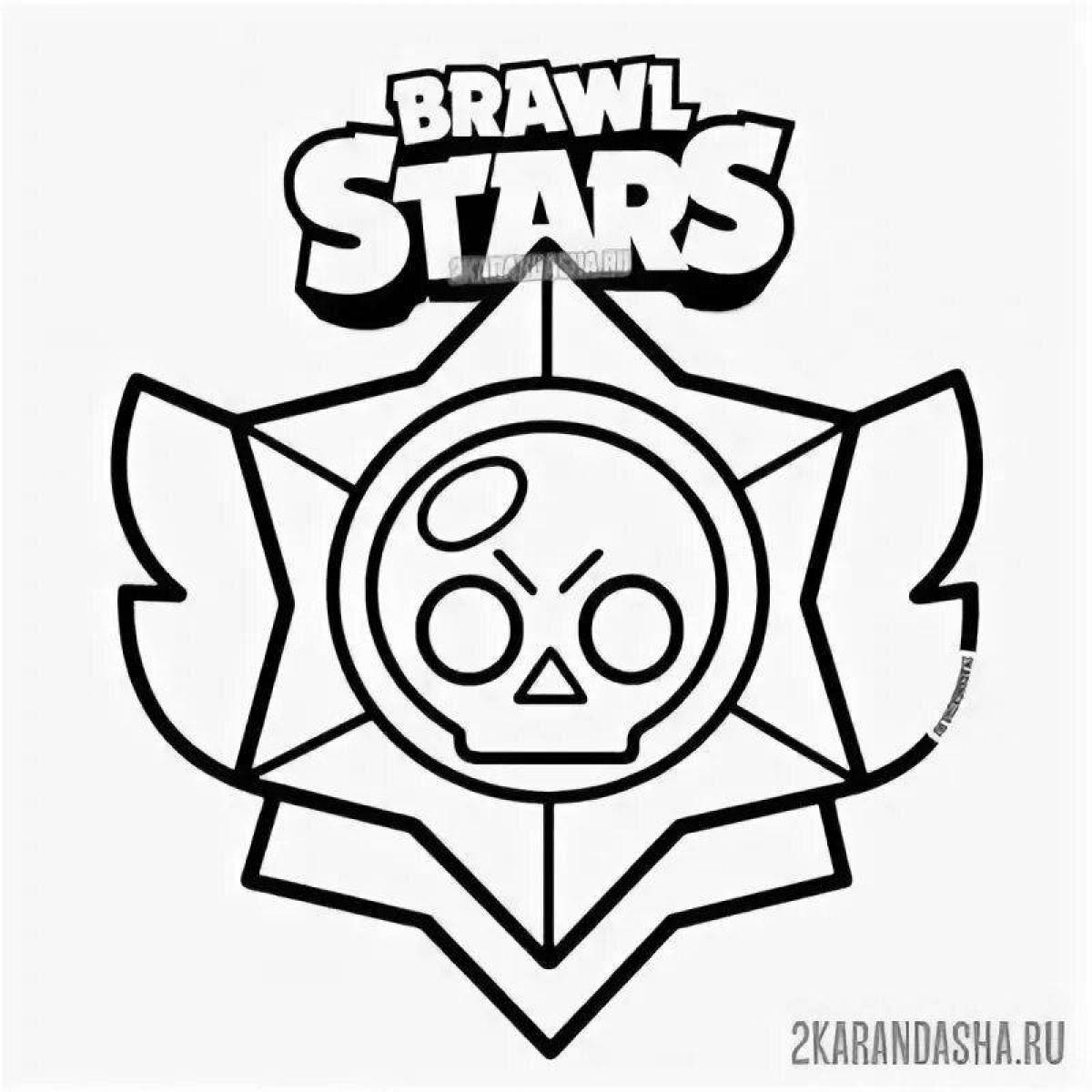 Dazzling coloring page icons from brawl stars