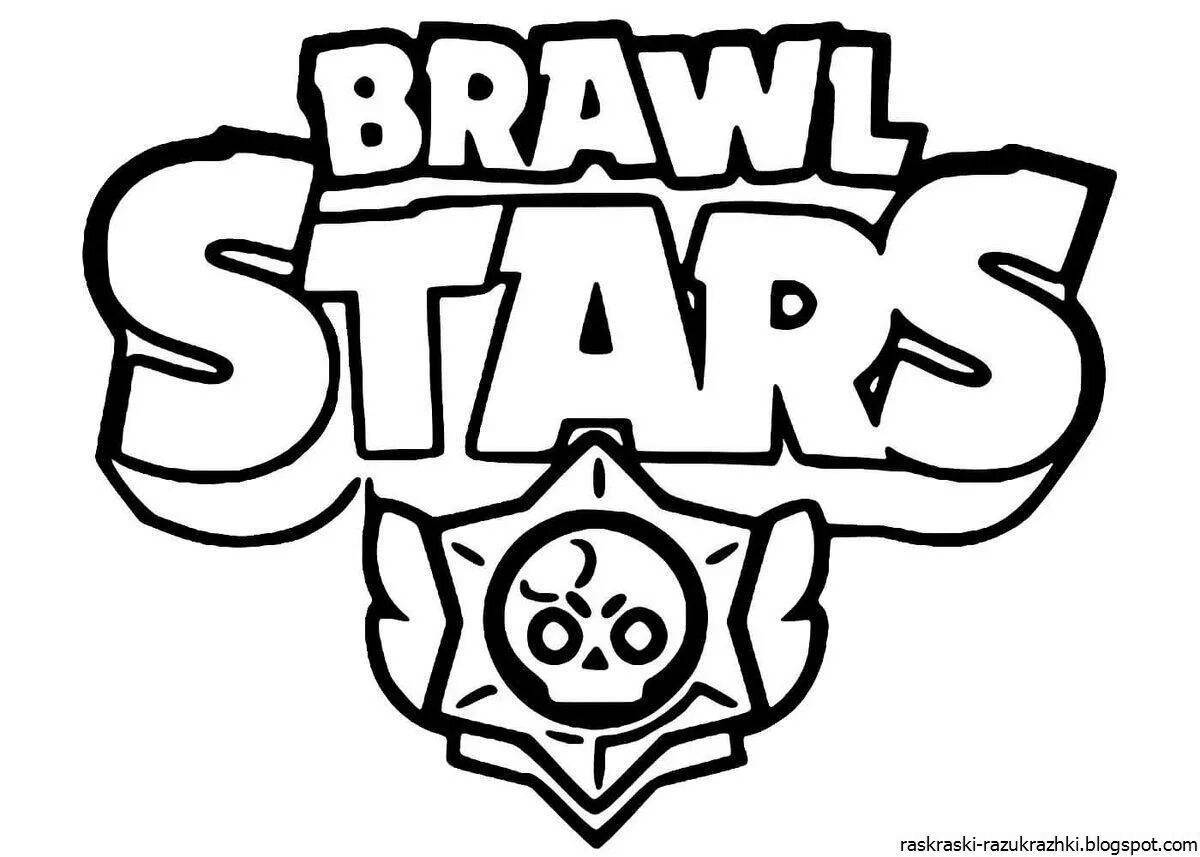 Playful coloring page icons from brawl stars