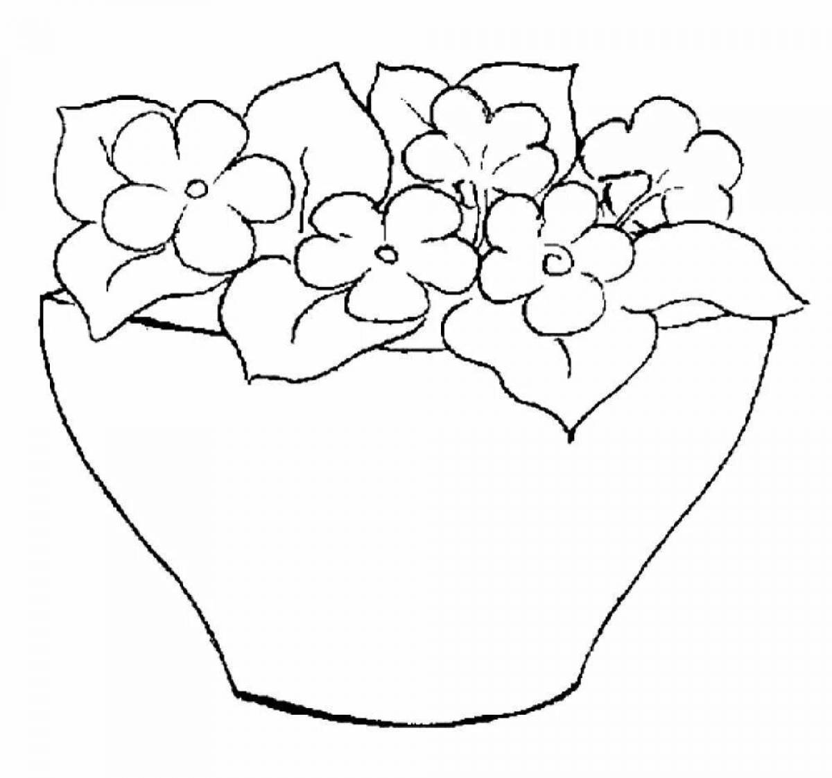 Vivacious coloring page senior group indoor plants