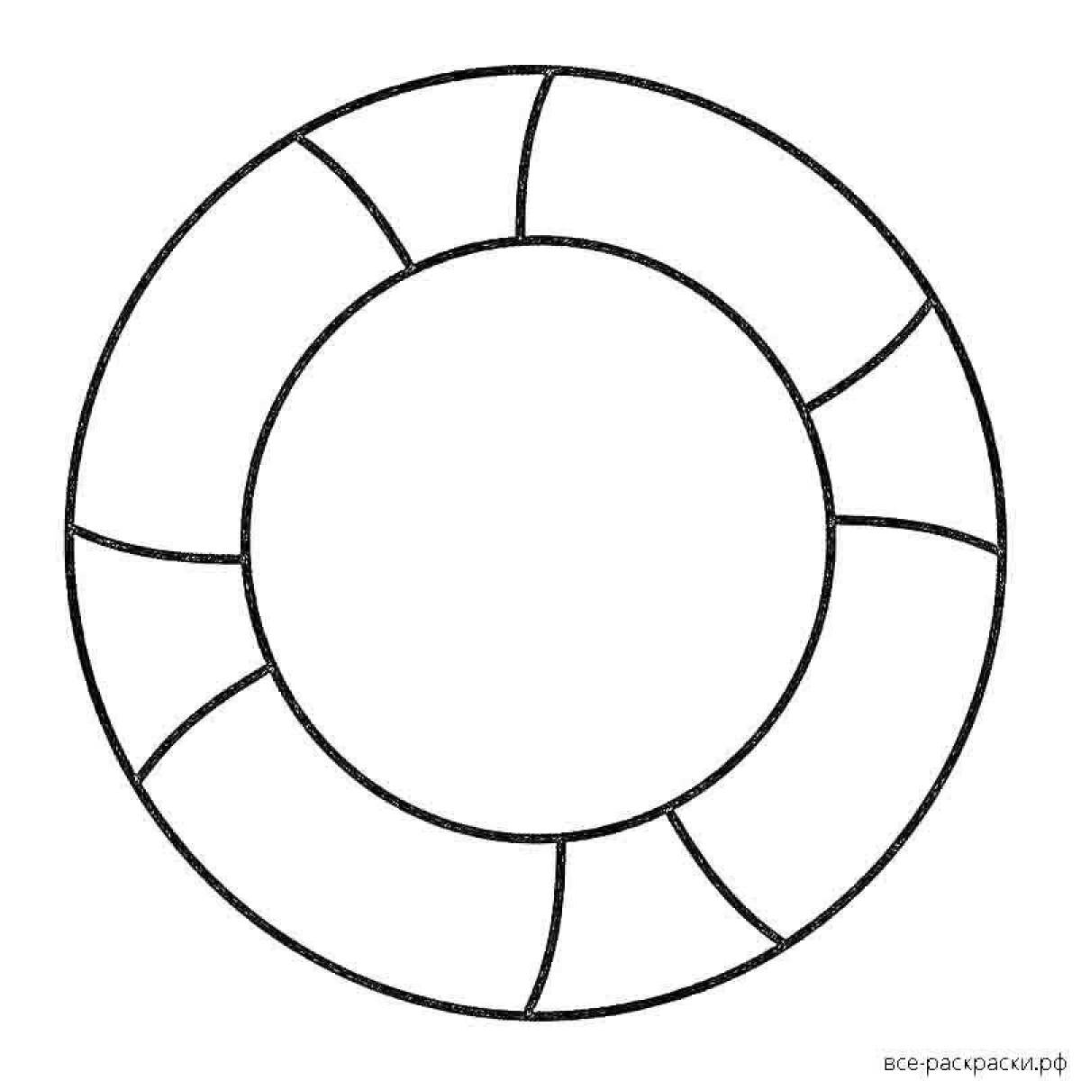 Animated circle coloring page