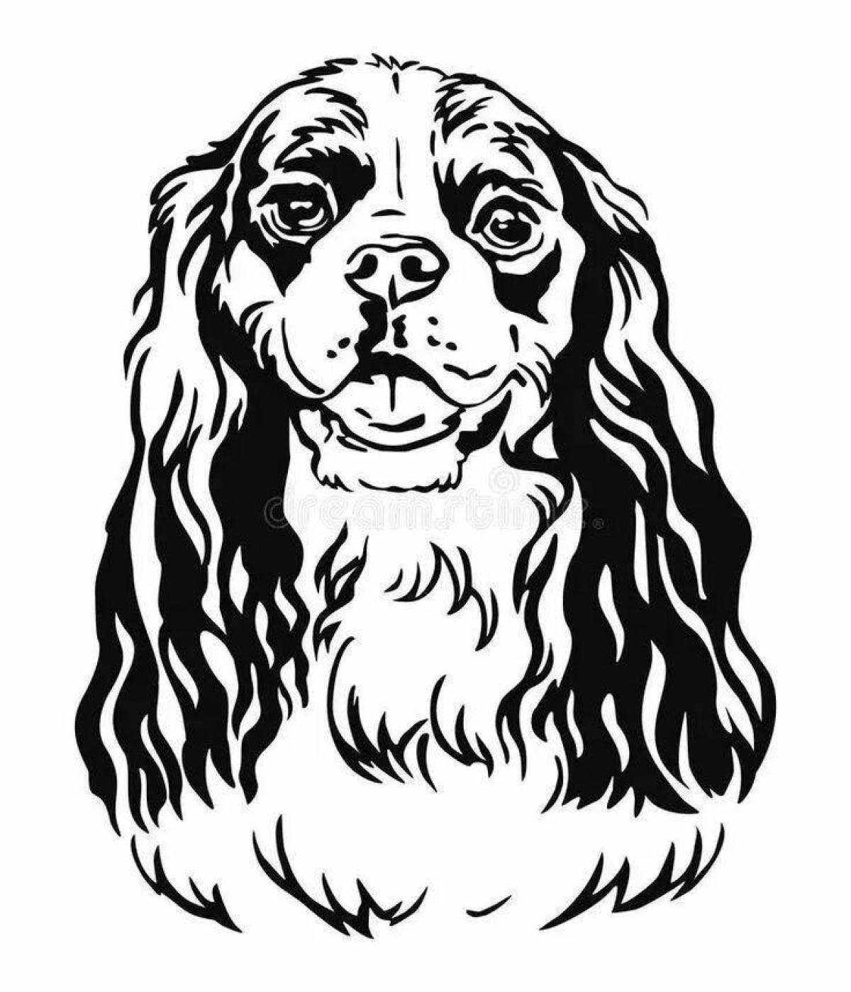 Elegant coloring page spaniel cavalier king charles