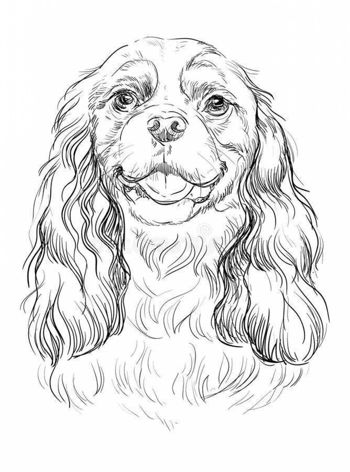 Beautiful coloring page spaniel cavalier king charles