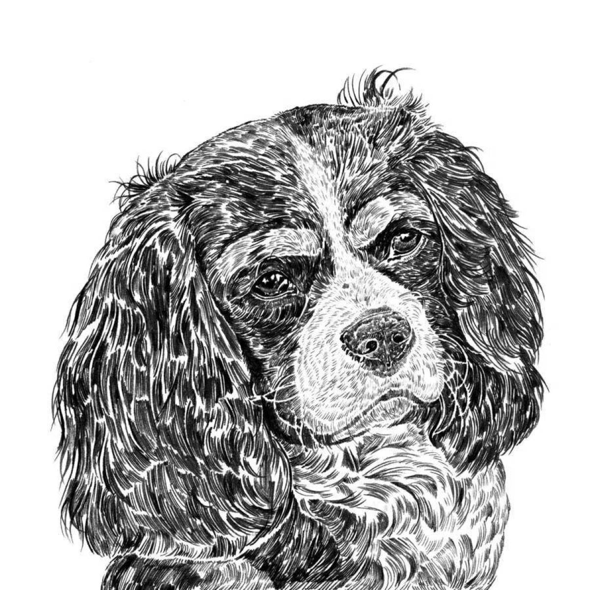 Dazzling coloring page spaniel cavalier king charles