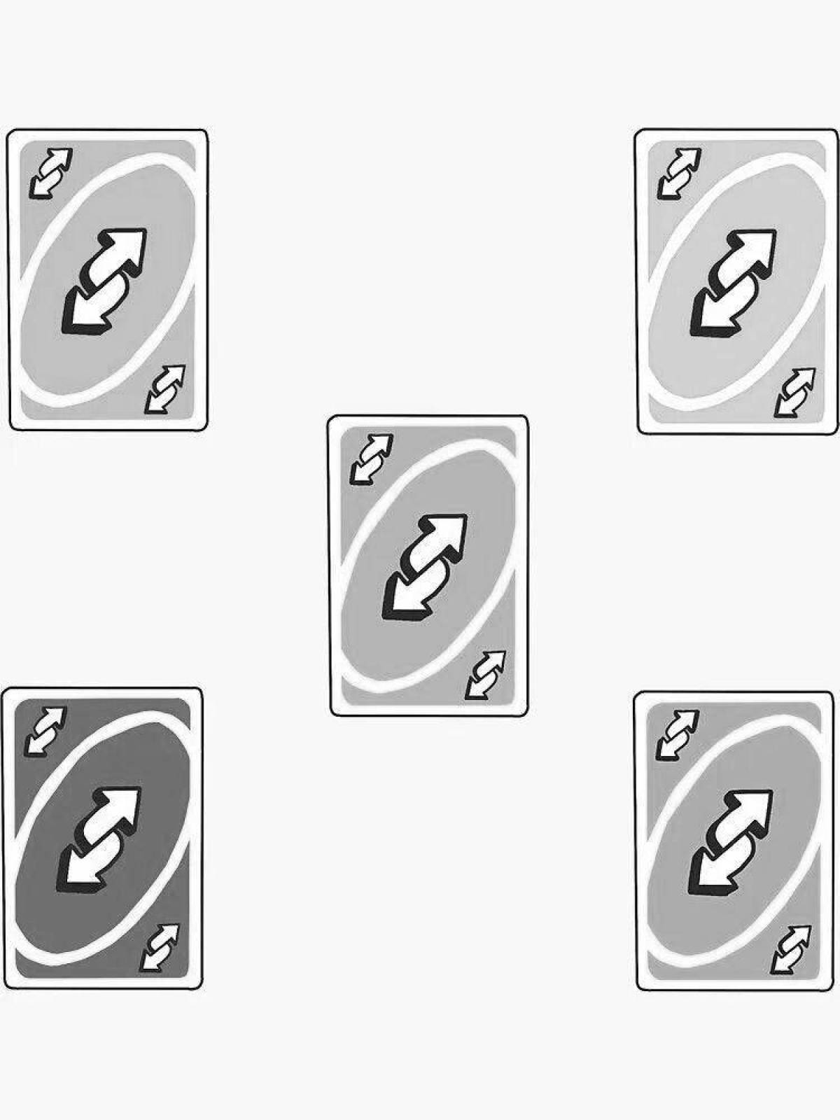 Веселая открытка уно с сердечками