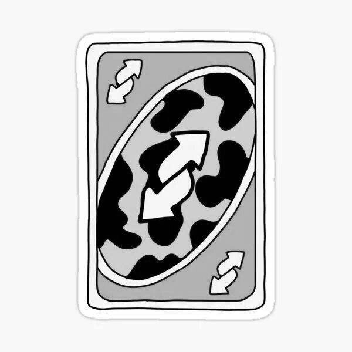 Joyful uno card with hearts