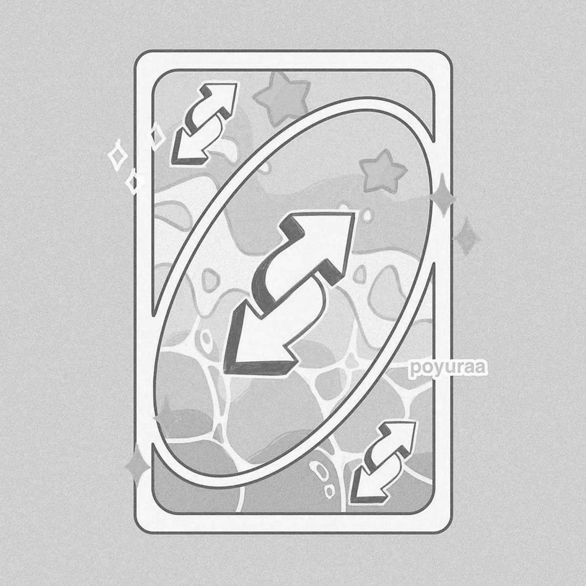 Праздничная открытка uno с сердечками