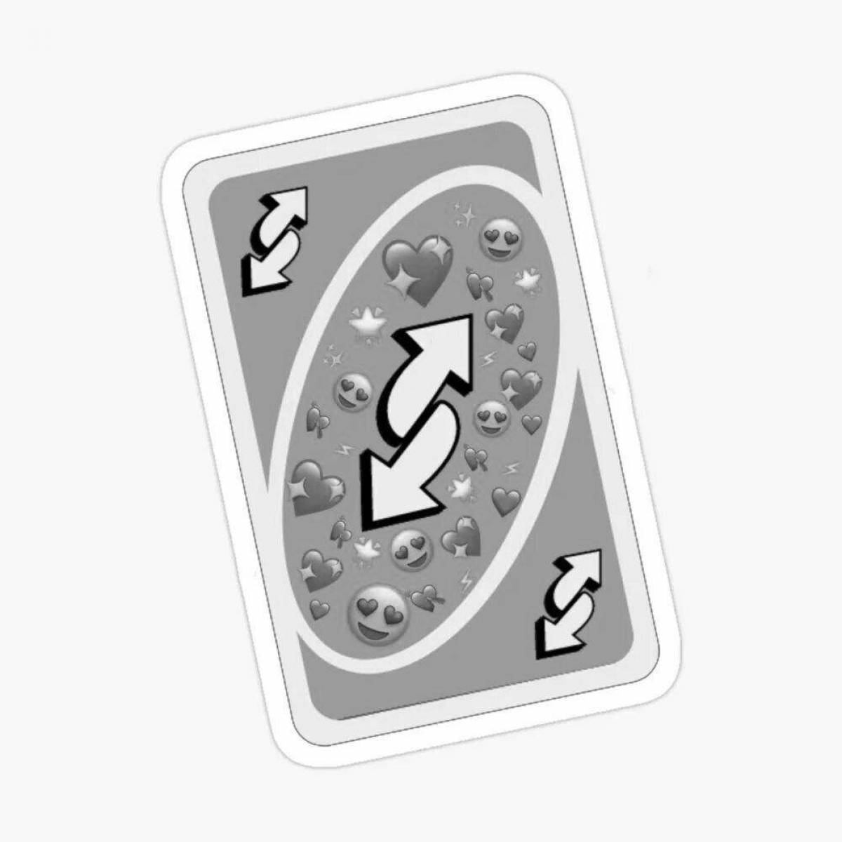 Светящаяся открытка uno с сердечками