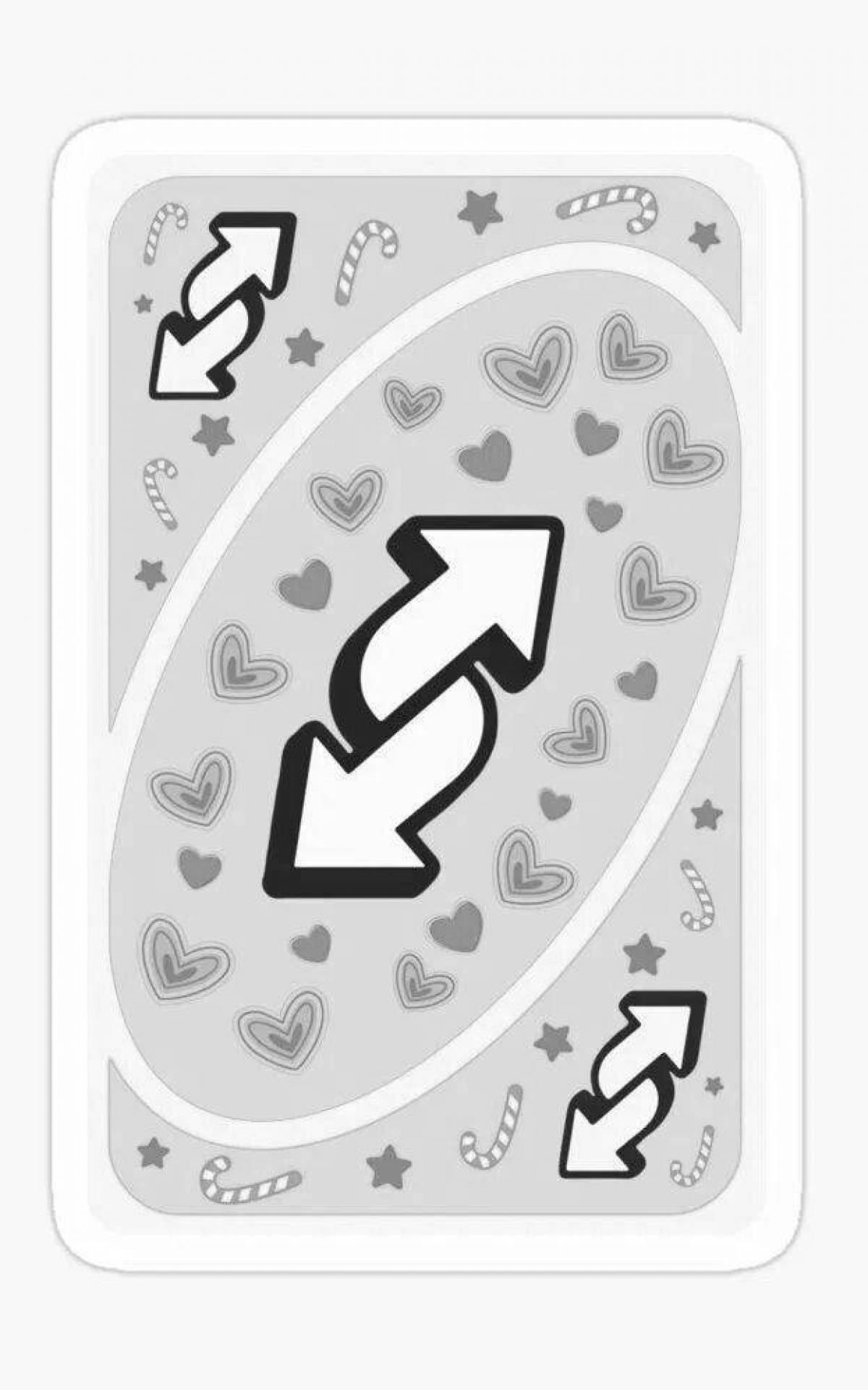 Animated uno card with hearts