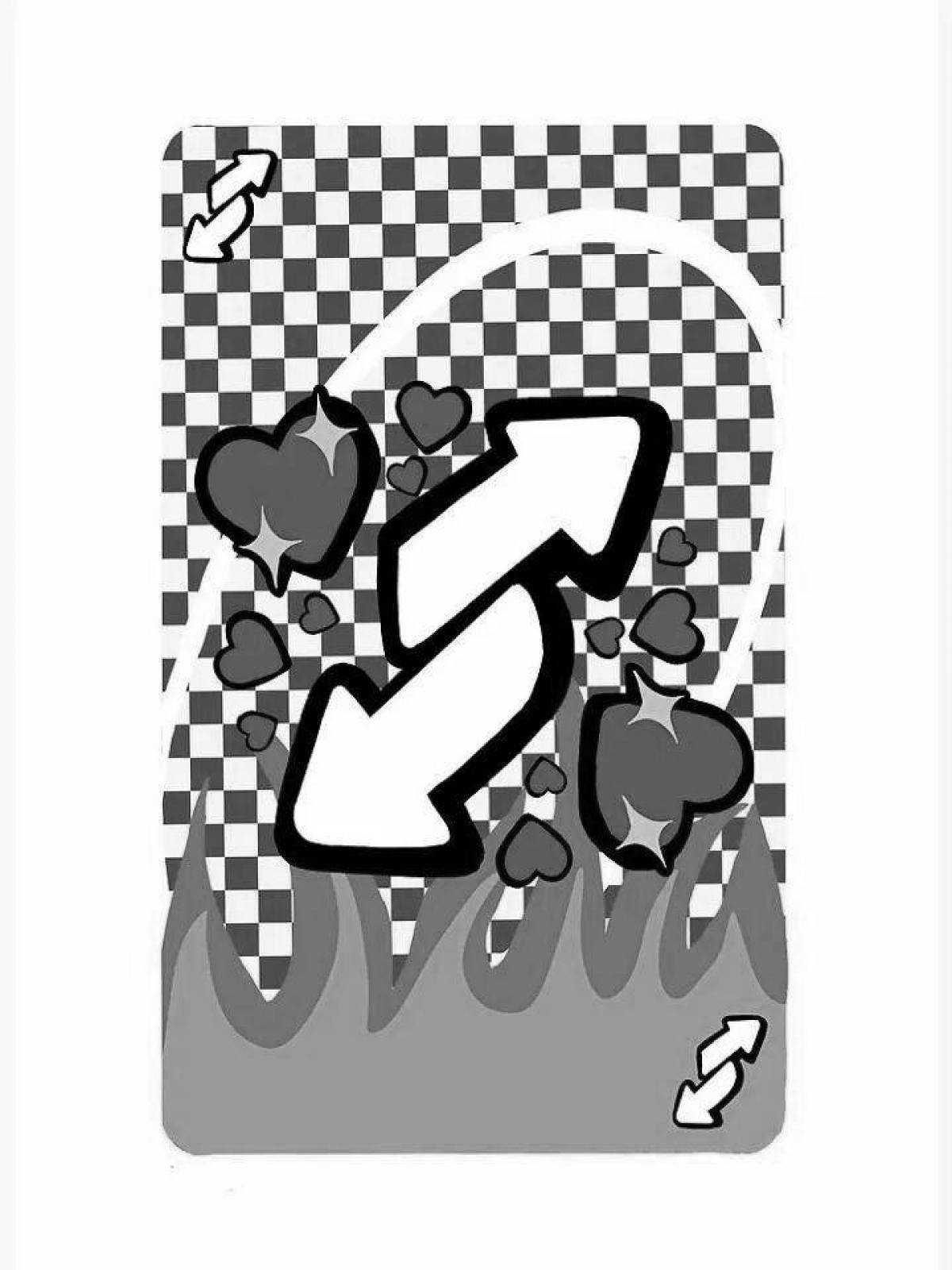 Grand uno card with hearts