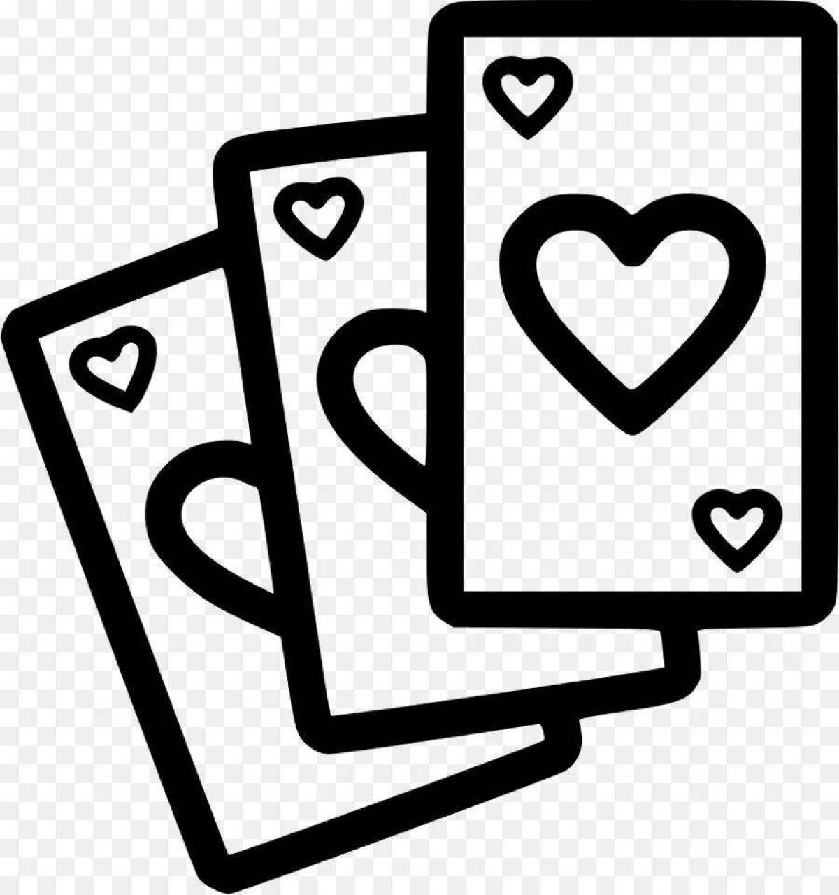 Charming uno card with hearts