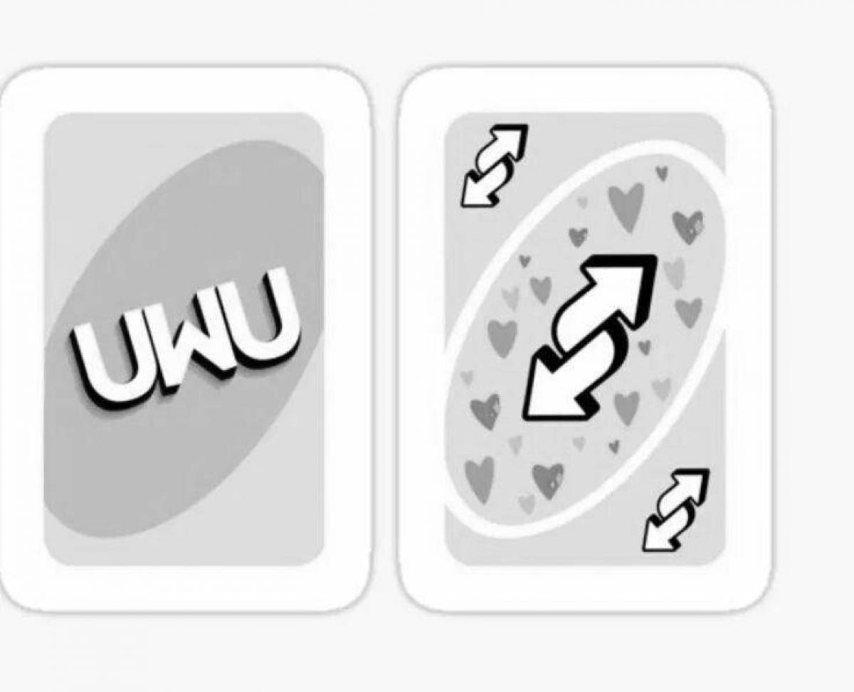 Lovely uno card with hearts