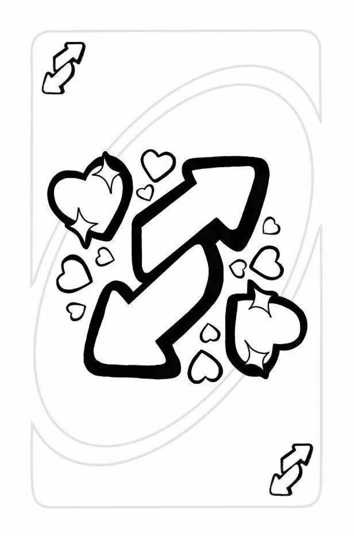 Uno card with hearts #2