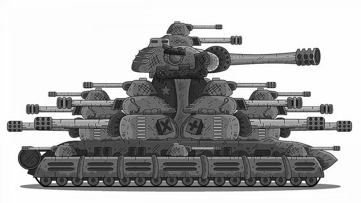 Юмористическая раскраска танков