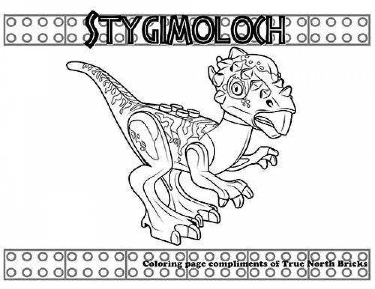 Очаровательные lego dinosaurs jurassic world coloring page