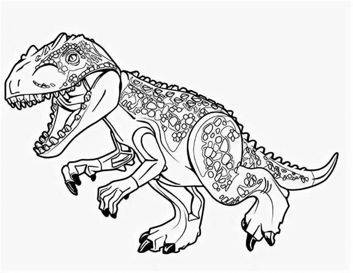 Очаровательная раскраска lego dinosaurs jurassic world coloring page