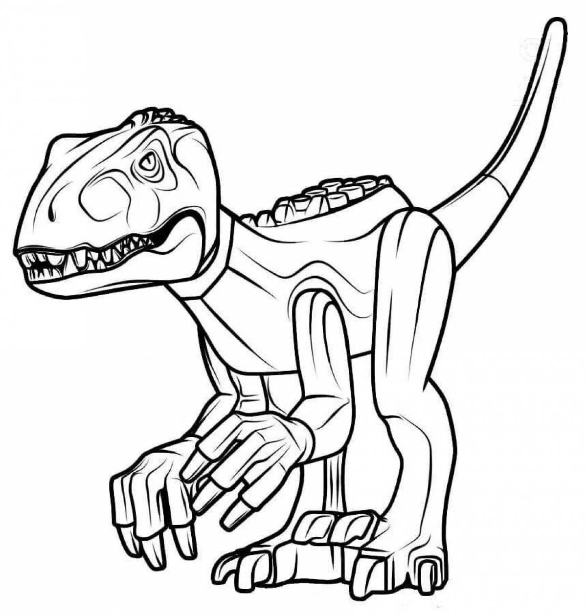 Блестящая раскраска lego dinosaurs jurassic world coloring page