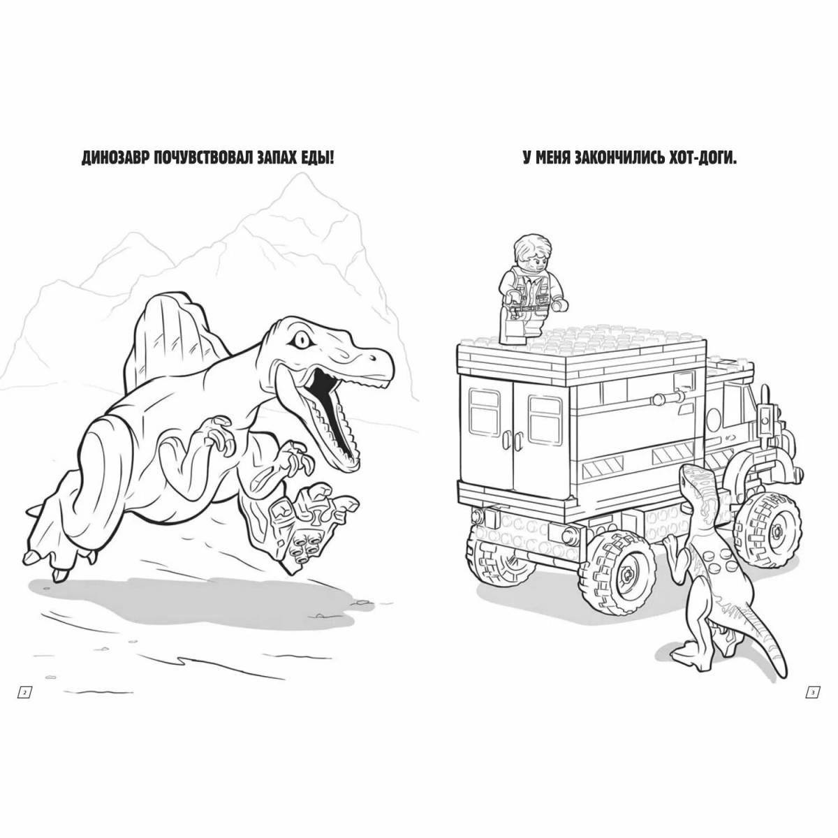 Поразительные раскраски lego dinosaurs jurassic world