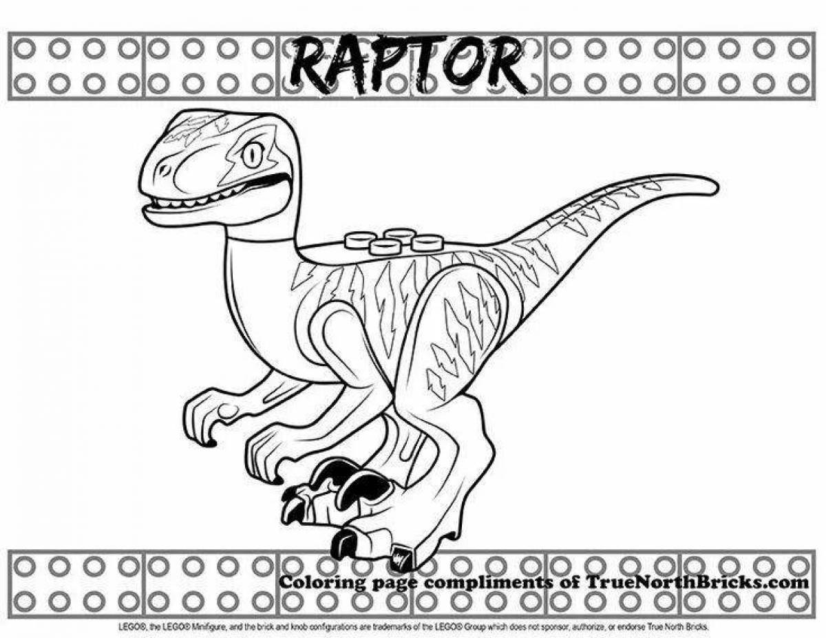 Захватывающая раскраска lego dinosaurs jurassic world coloring page