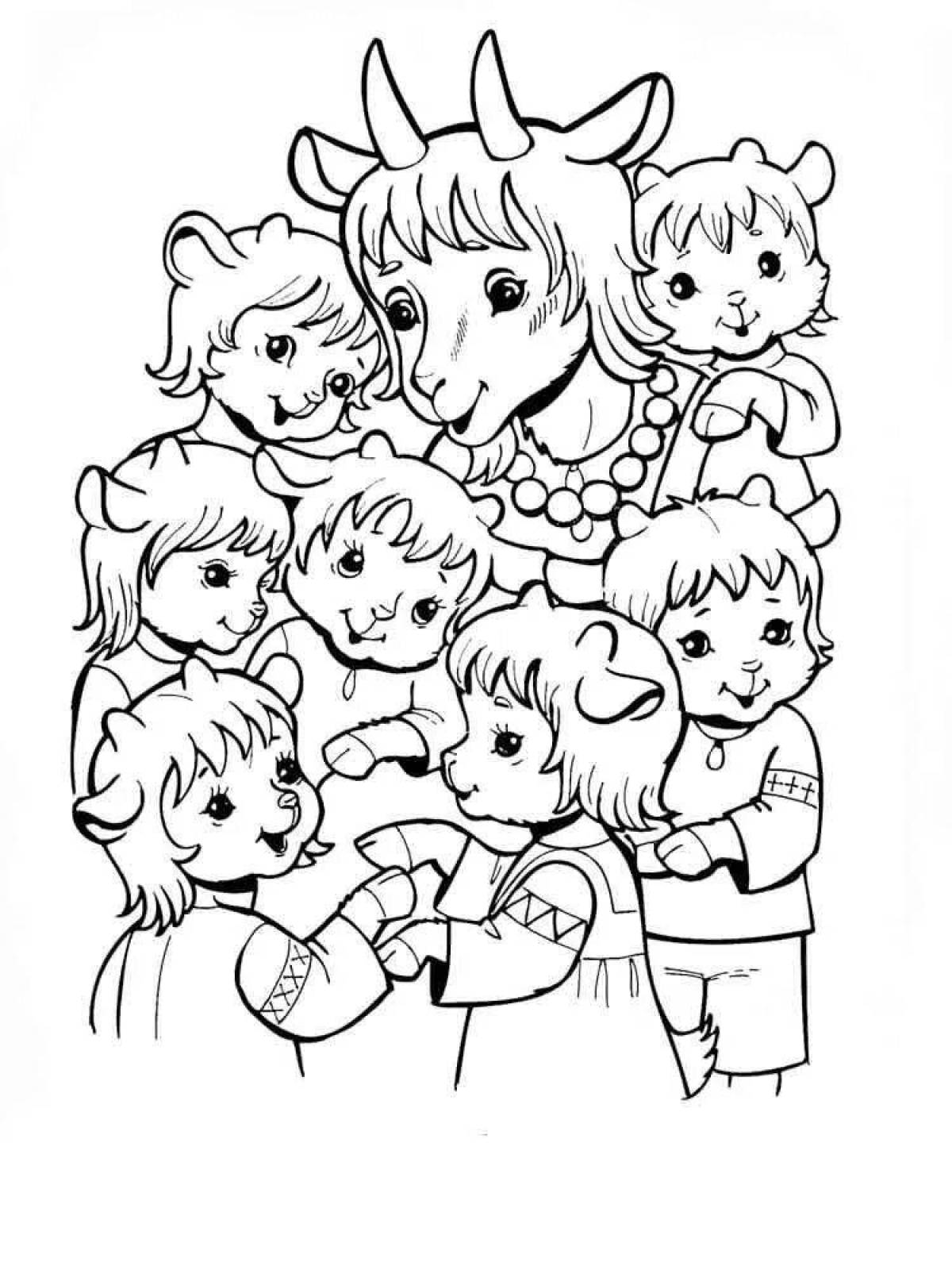 Great coloring book from the fairy tale 