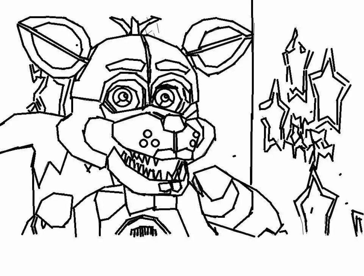 Daring five nights at freddy's coloring page