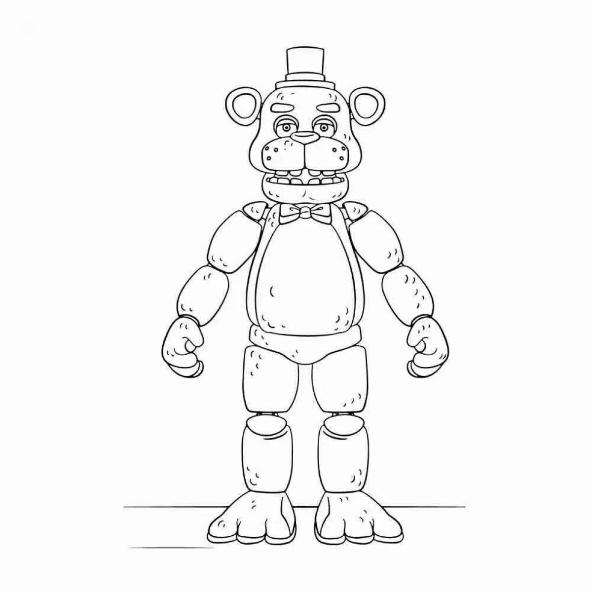 Анимация five nights at freddy's coloring page