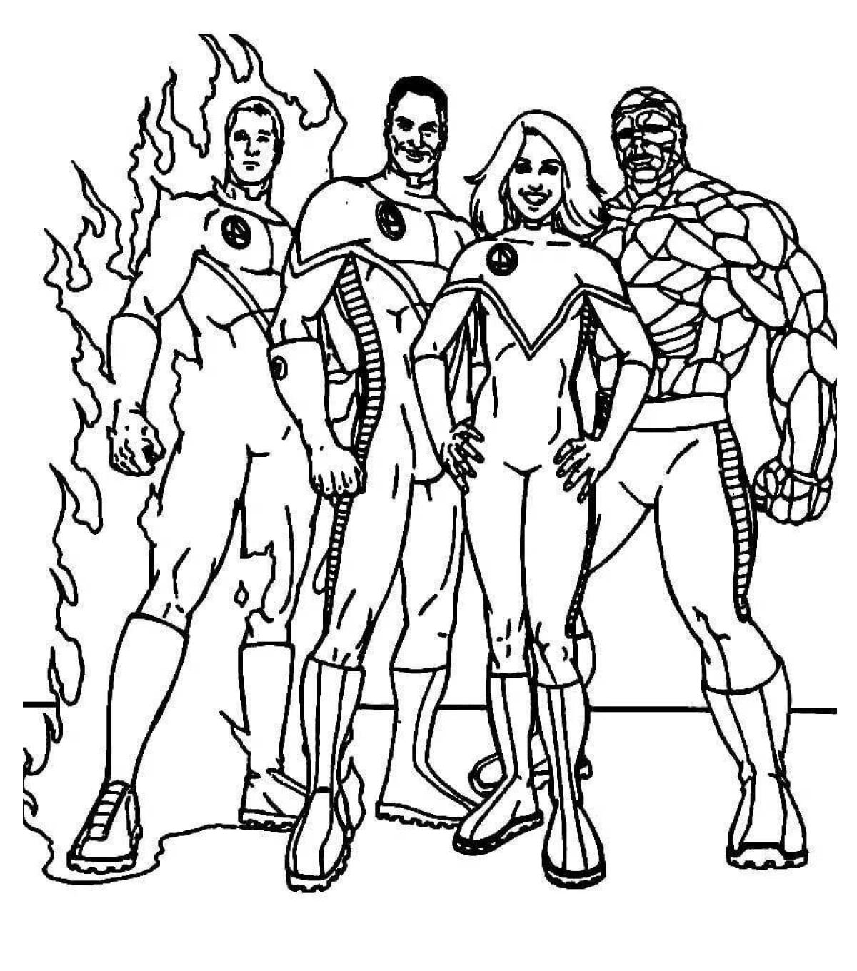 Great team superhero coloring pages