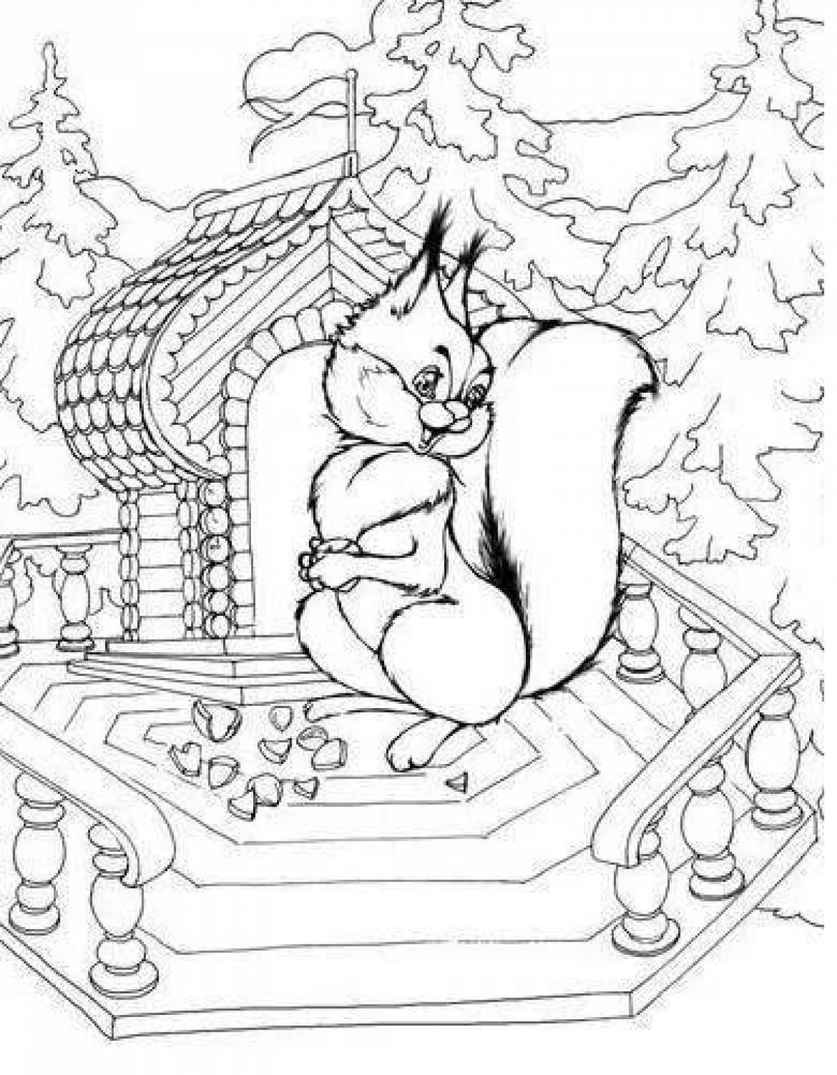 Манящая раскраска иллюстрация к сказке о царе салтане