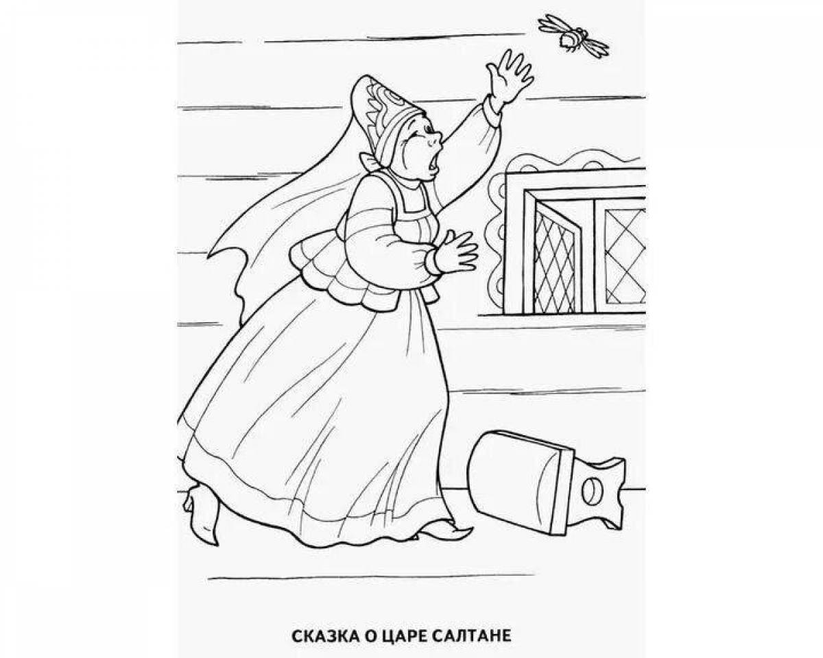 Magic coloring book for the tale of Tsar Saltan