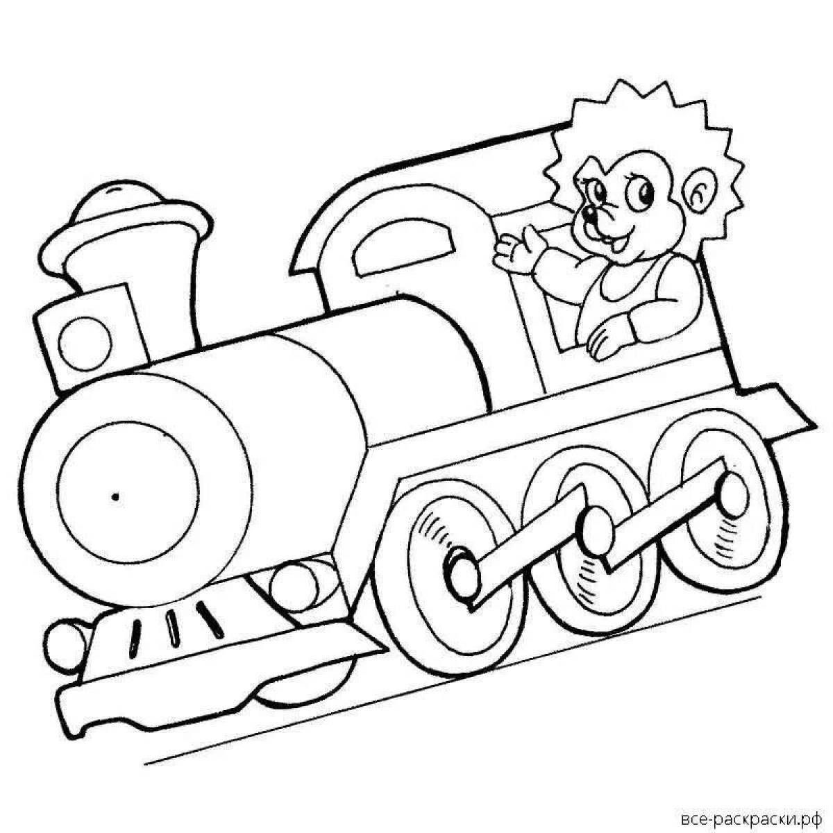 Coloring page spectacular steam locomotive