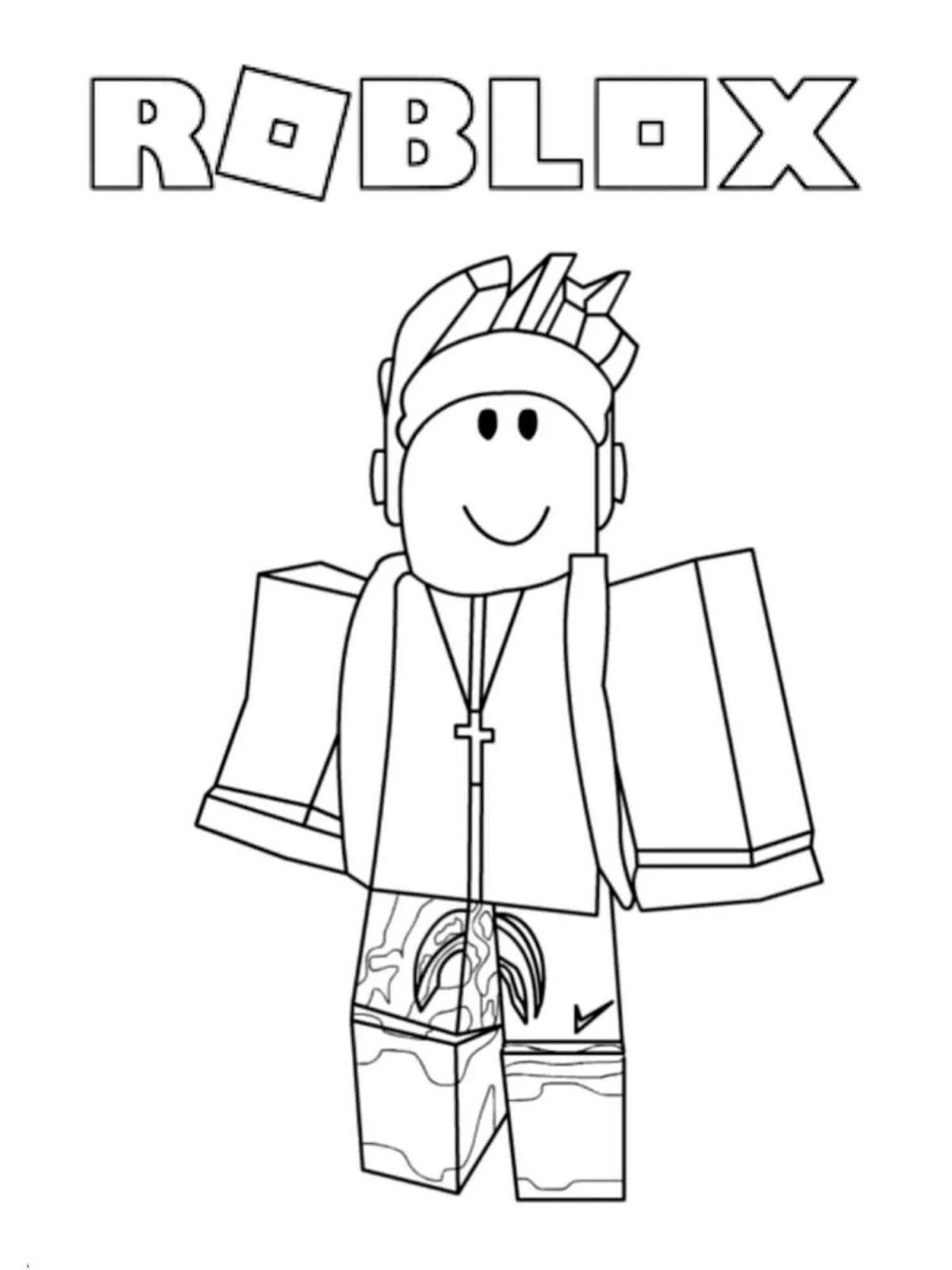 Colorful roblox coloring page