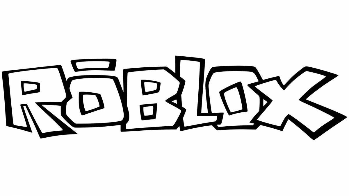 Яркая страница раскраски roblox