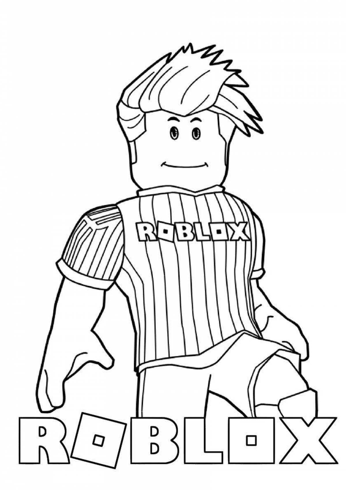 Playful roblox coloring page