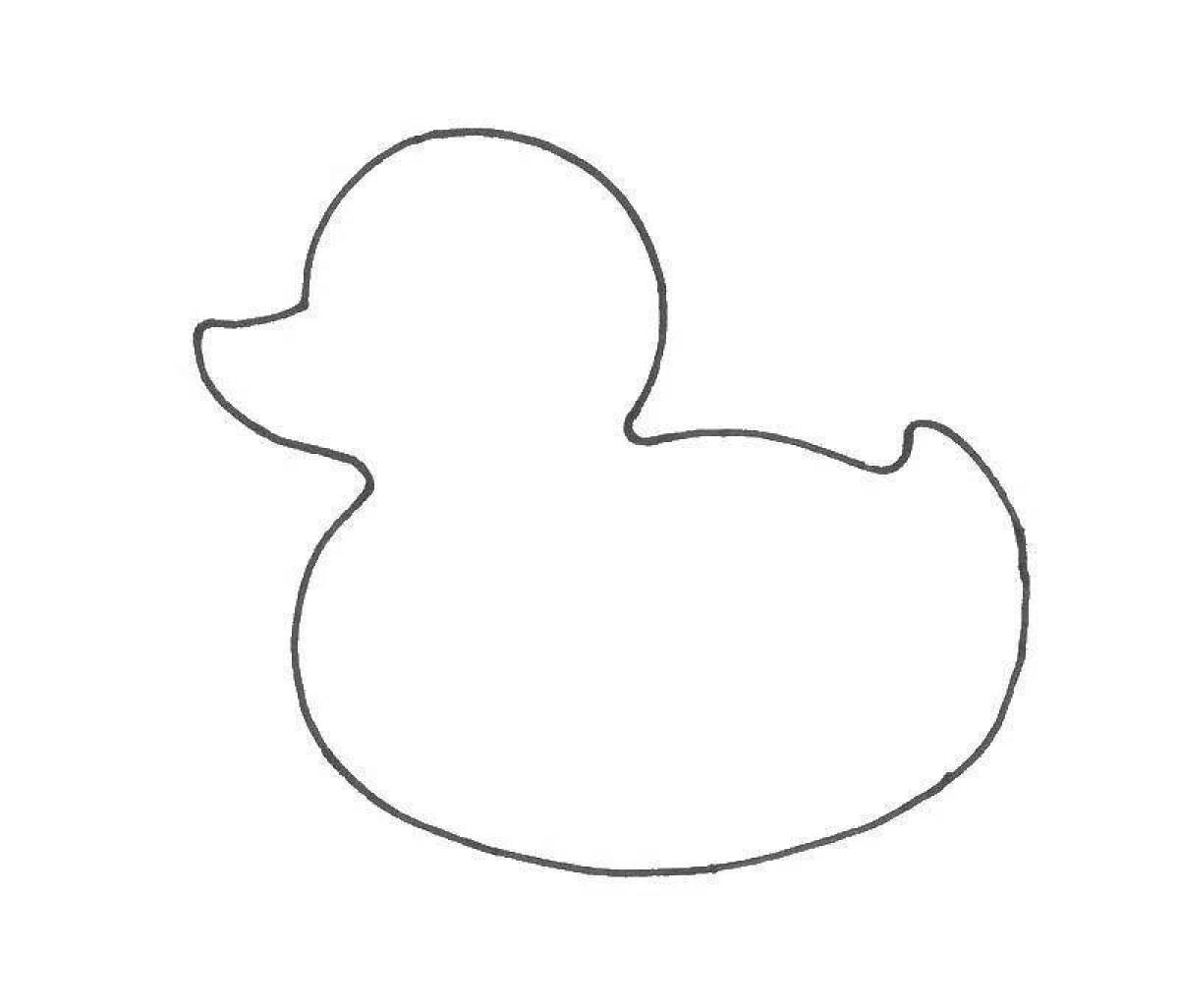 Playful Dymkovo toy duck 2 junior group coloring