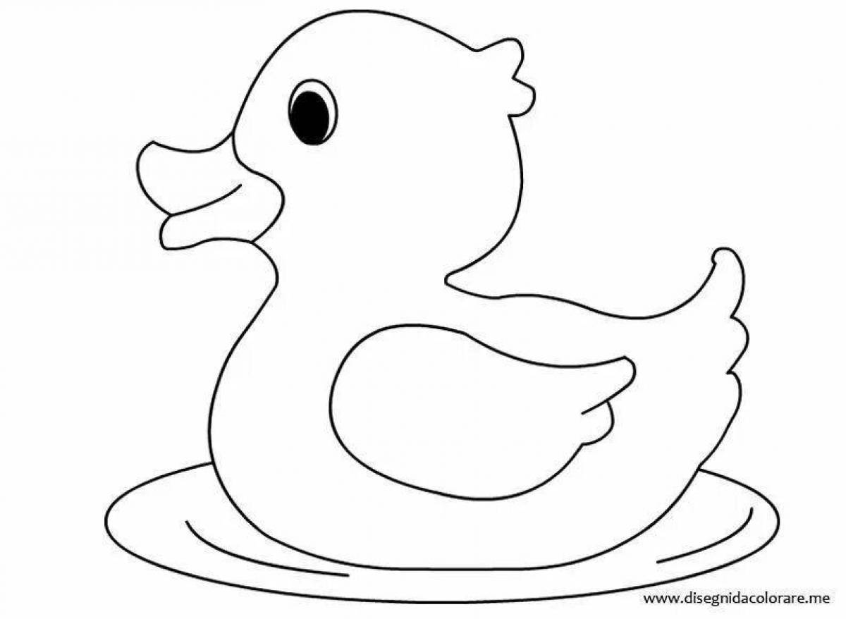 Exquisite Dymkovo toy duck 2 junior group coloring